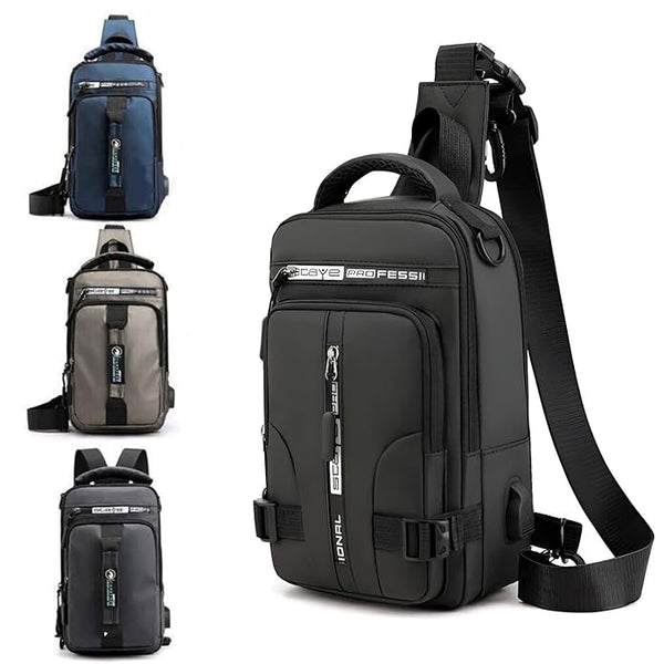 Waterproof Chest Sling Bag for Men Shoulder Gadget Organizer Crossbody Backpack